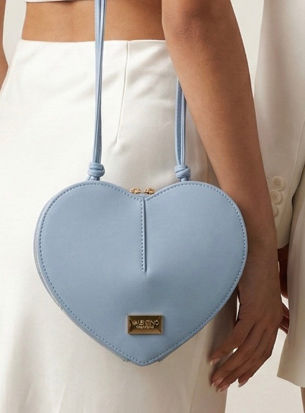 Carteira pequena coração azul-claro - Valentino Creations
