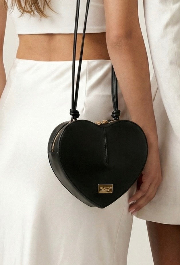 Carteira pequena coração preto - Valentino Creations
