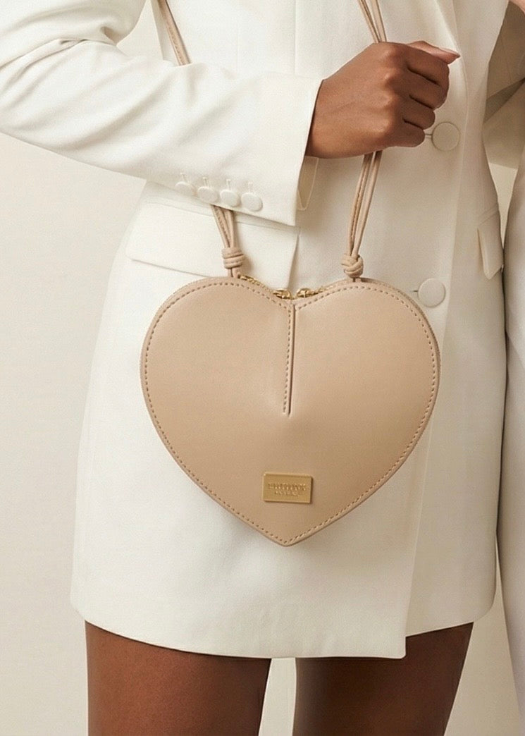 Carteira pequena coração bege - Valentino Creations