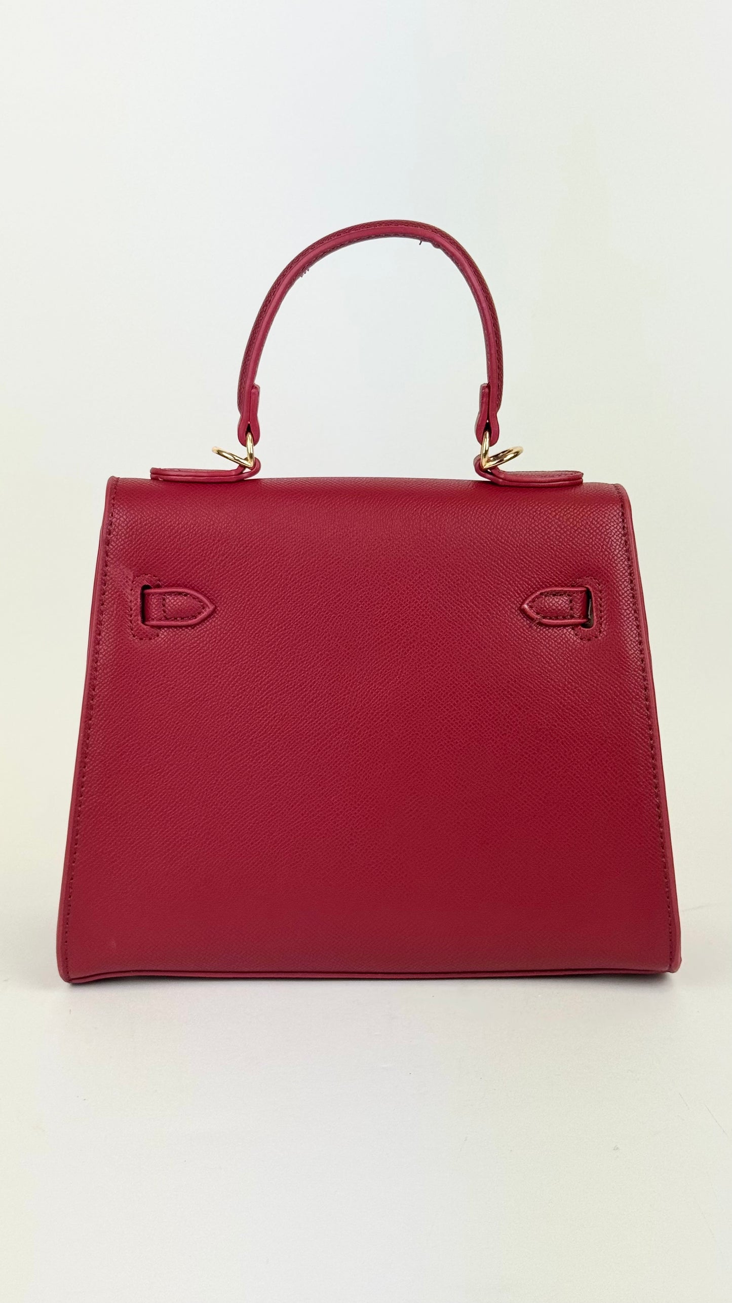 Mala tamanho médio eco-pele vermelho