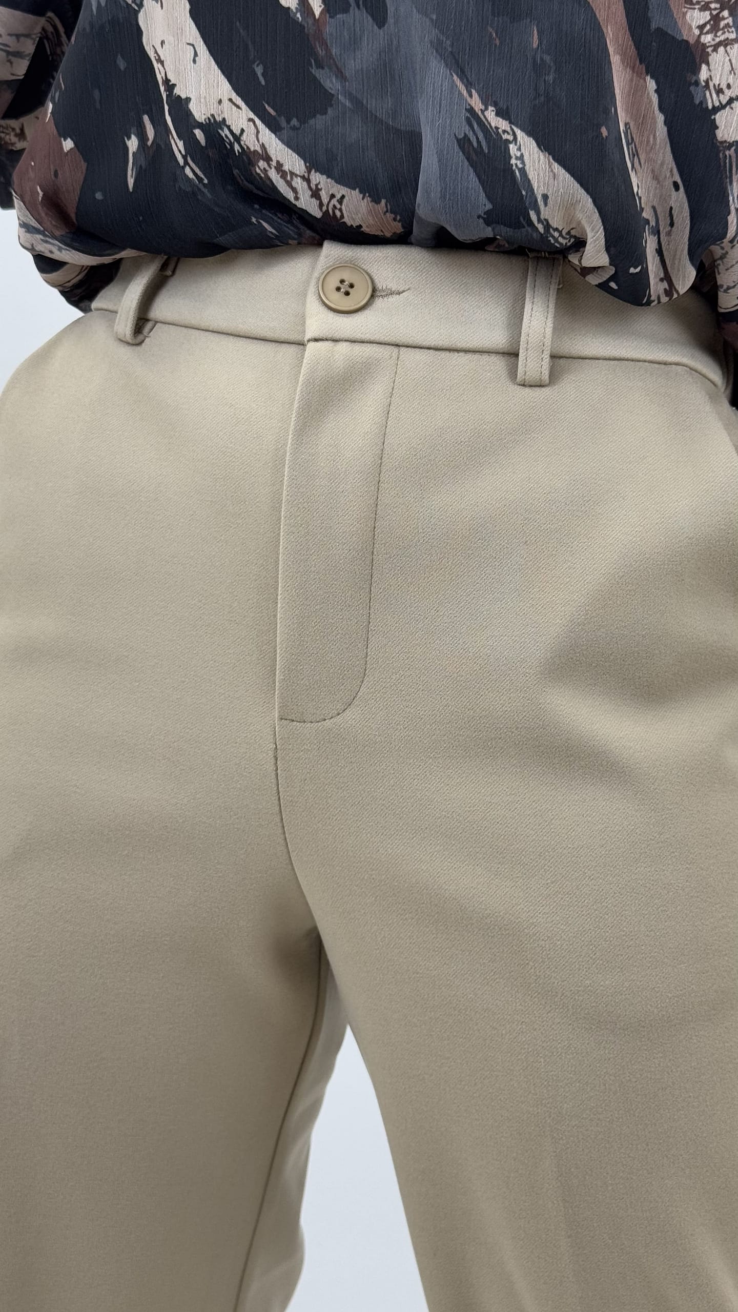 Calça fazenda straight taupe