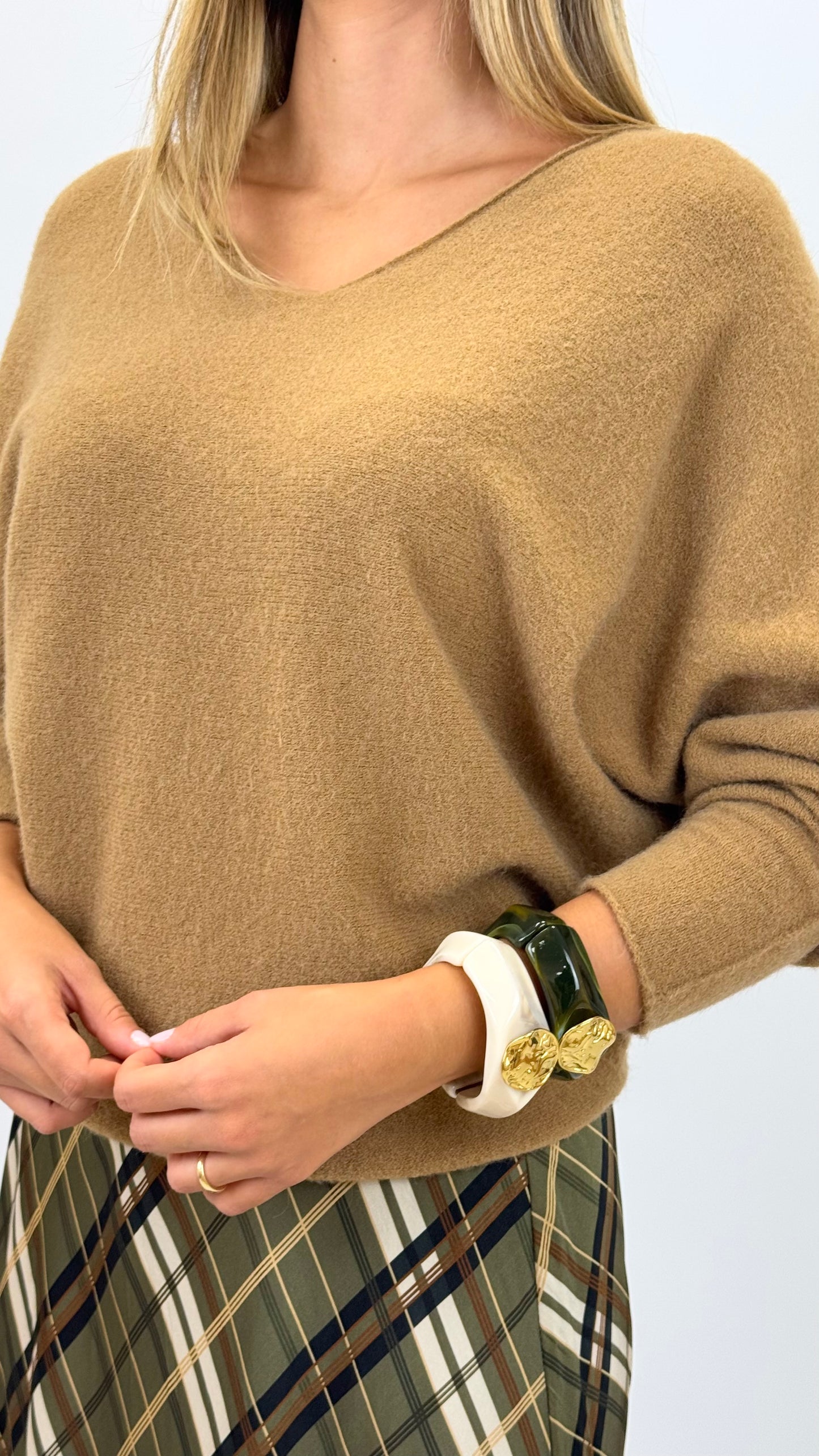 Malha básica fofa camel