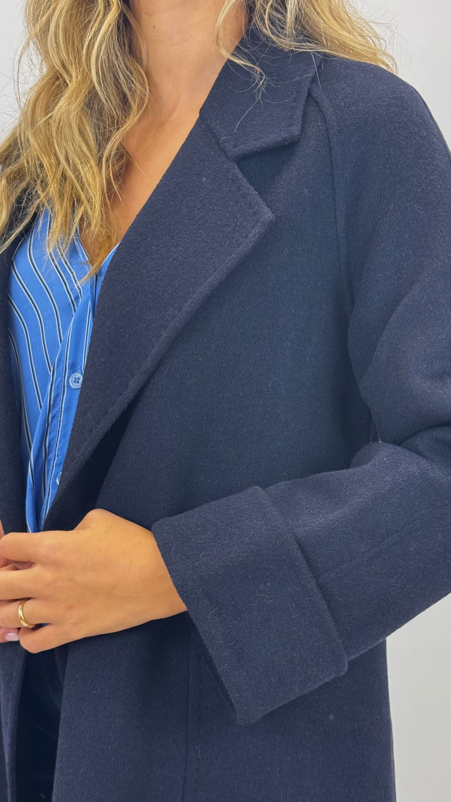 Casaco fazenda médio azul-marinho