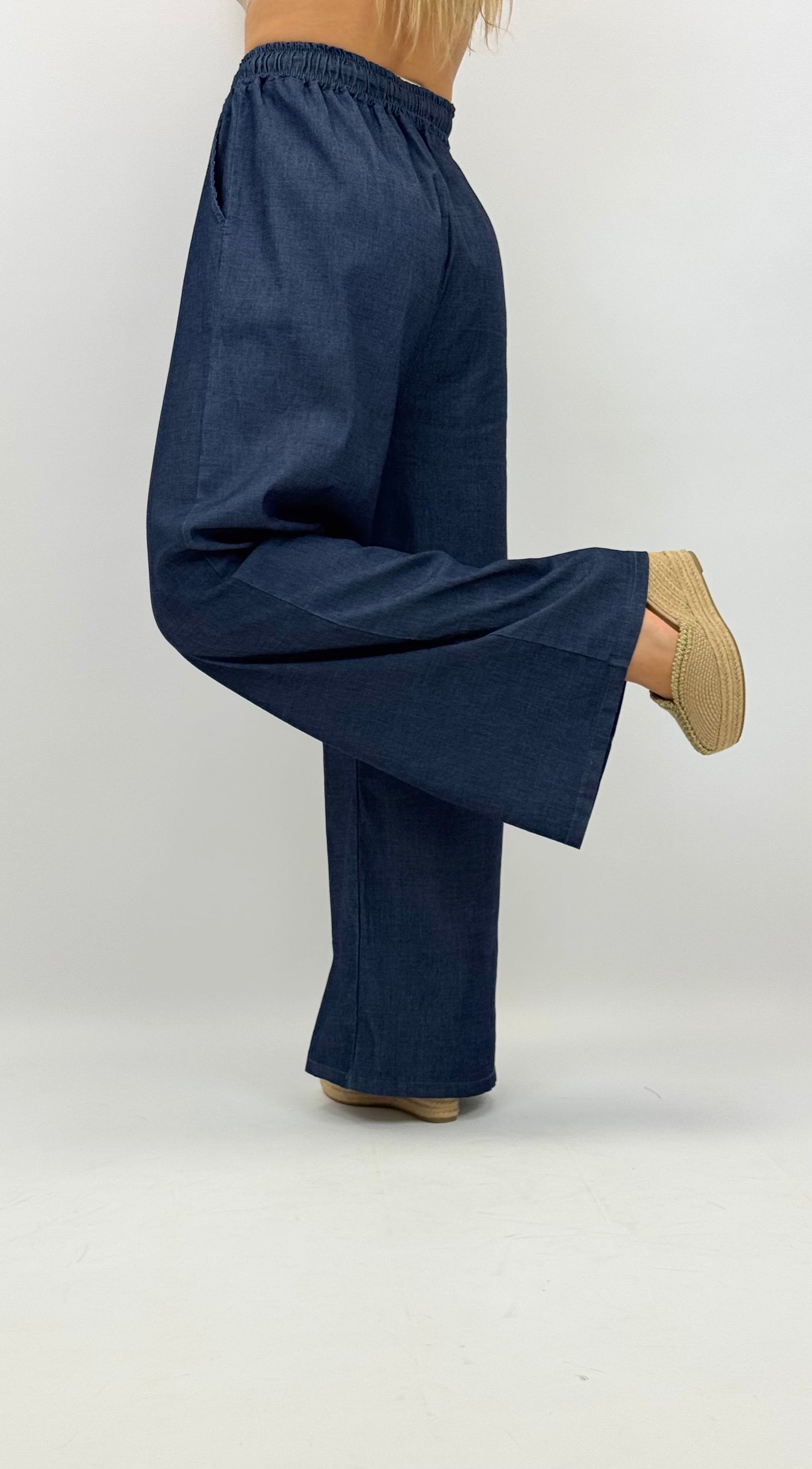 Pantalona fresca ganga-escura