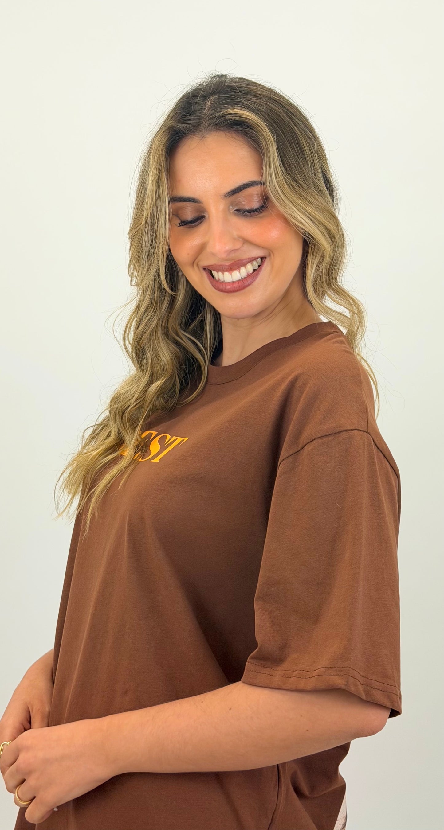 T-shirt Best castanha