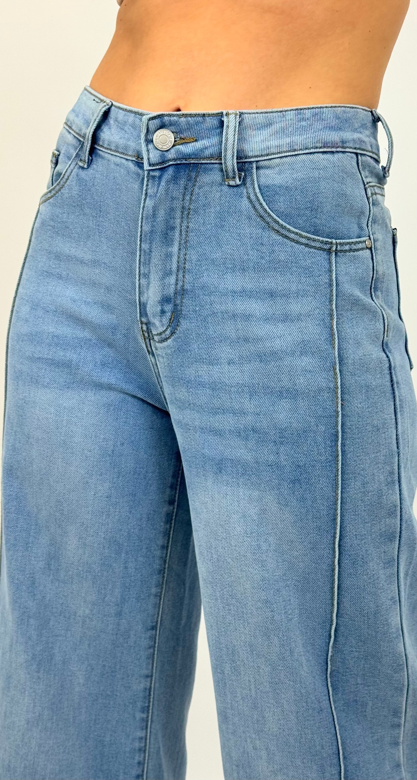 Calça/cullote ganga-clara com nervura