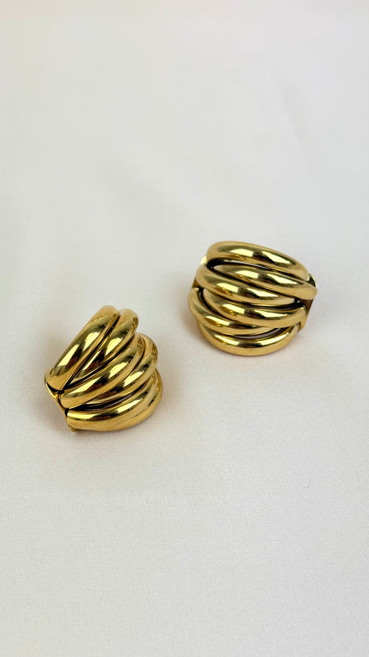 Brincos/argolas aço dourado