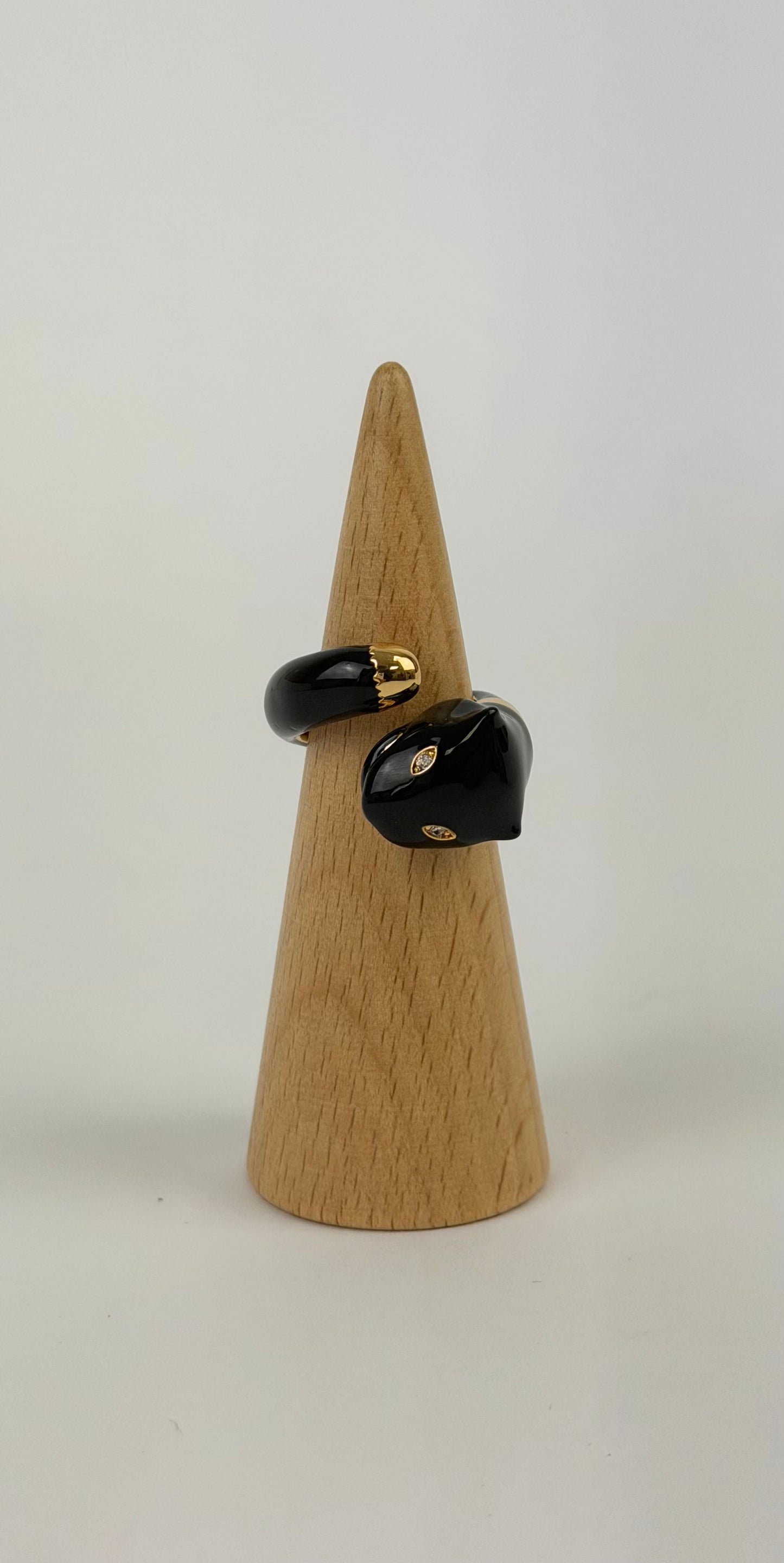 Anel pantera preto