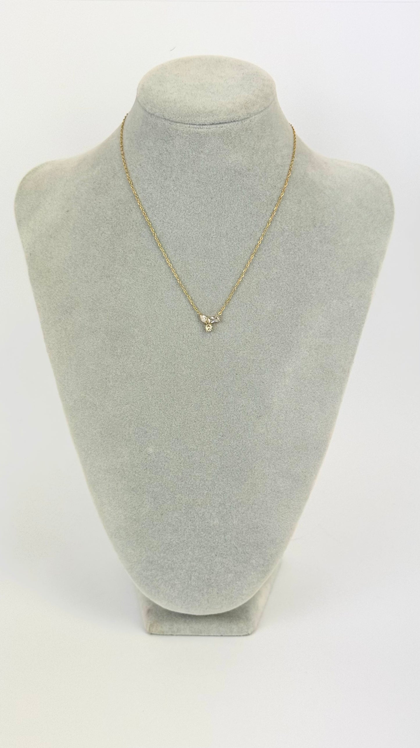 Fio aço dourado com brilhantes