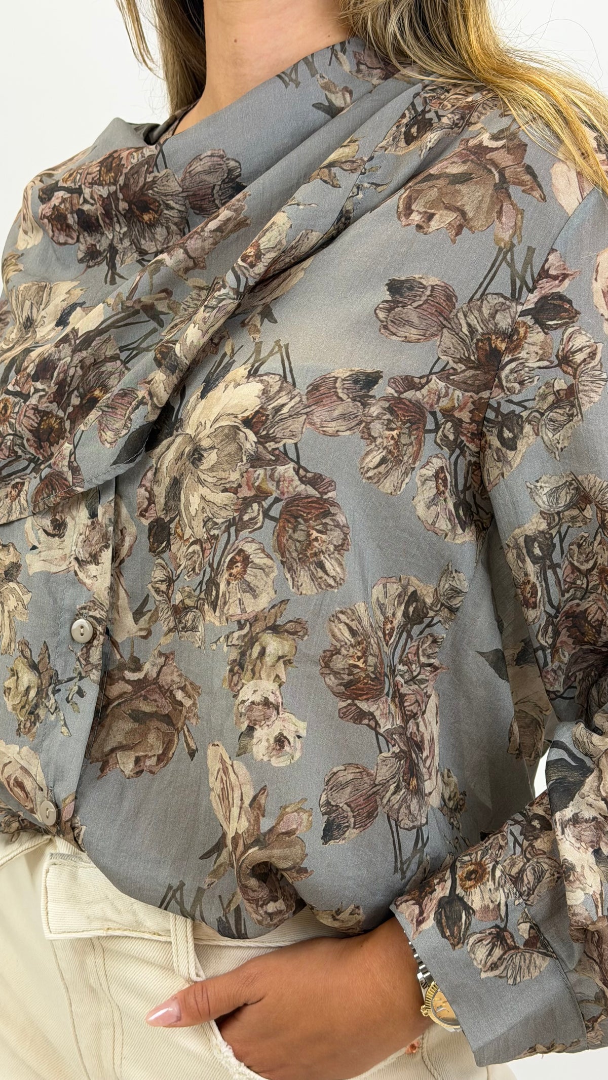 Blusa Sakura in Grey