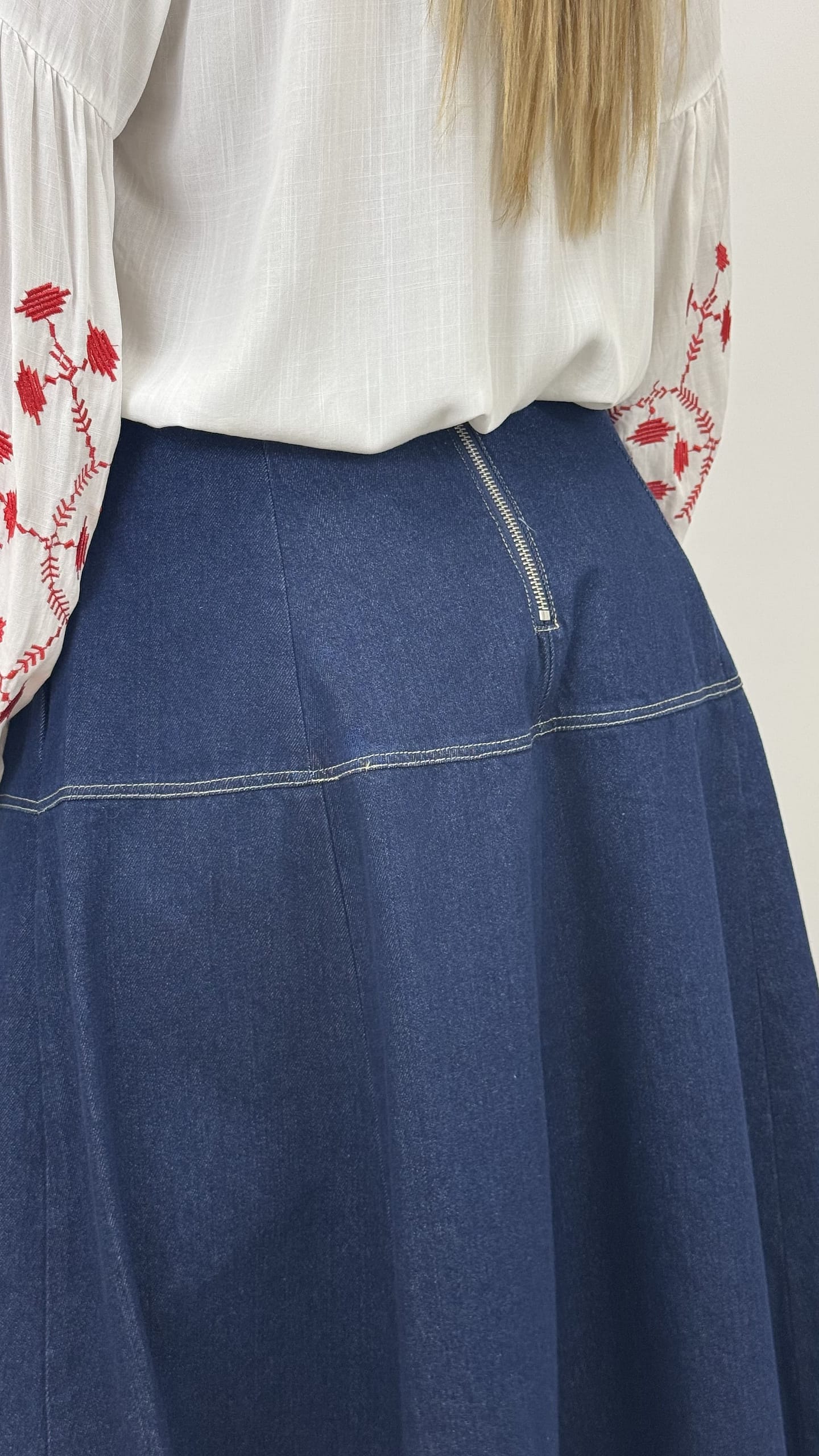 Saia de ganga azul escuro