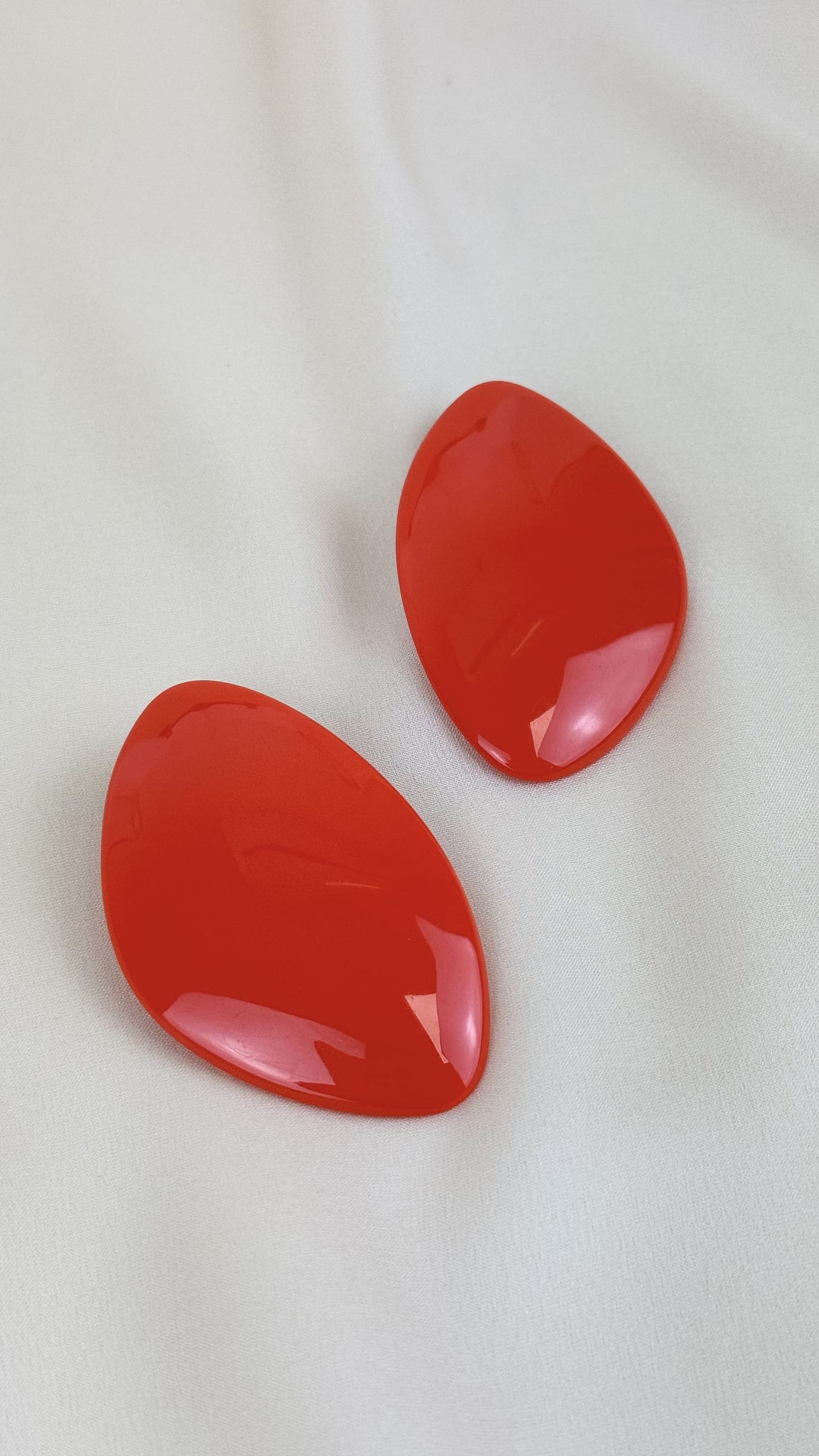 Brinco chapa acrílico laranja