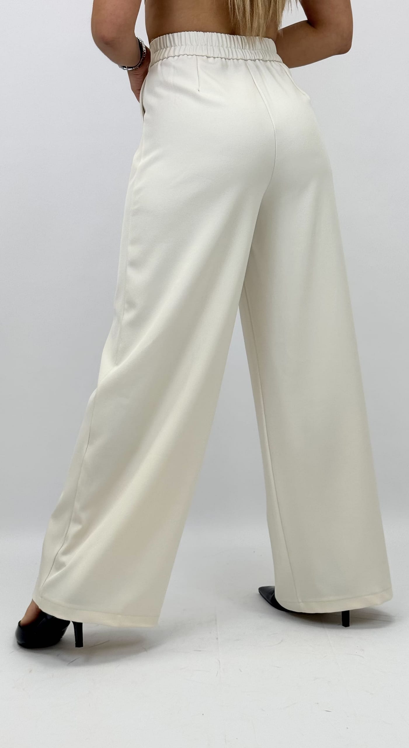 Calça alfaiataria creme