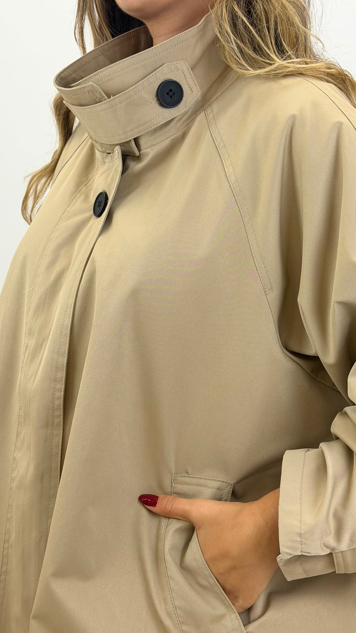 Parka larga bege