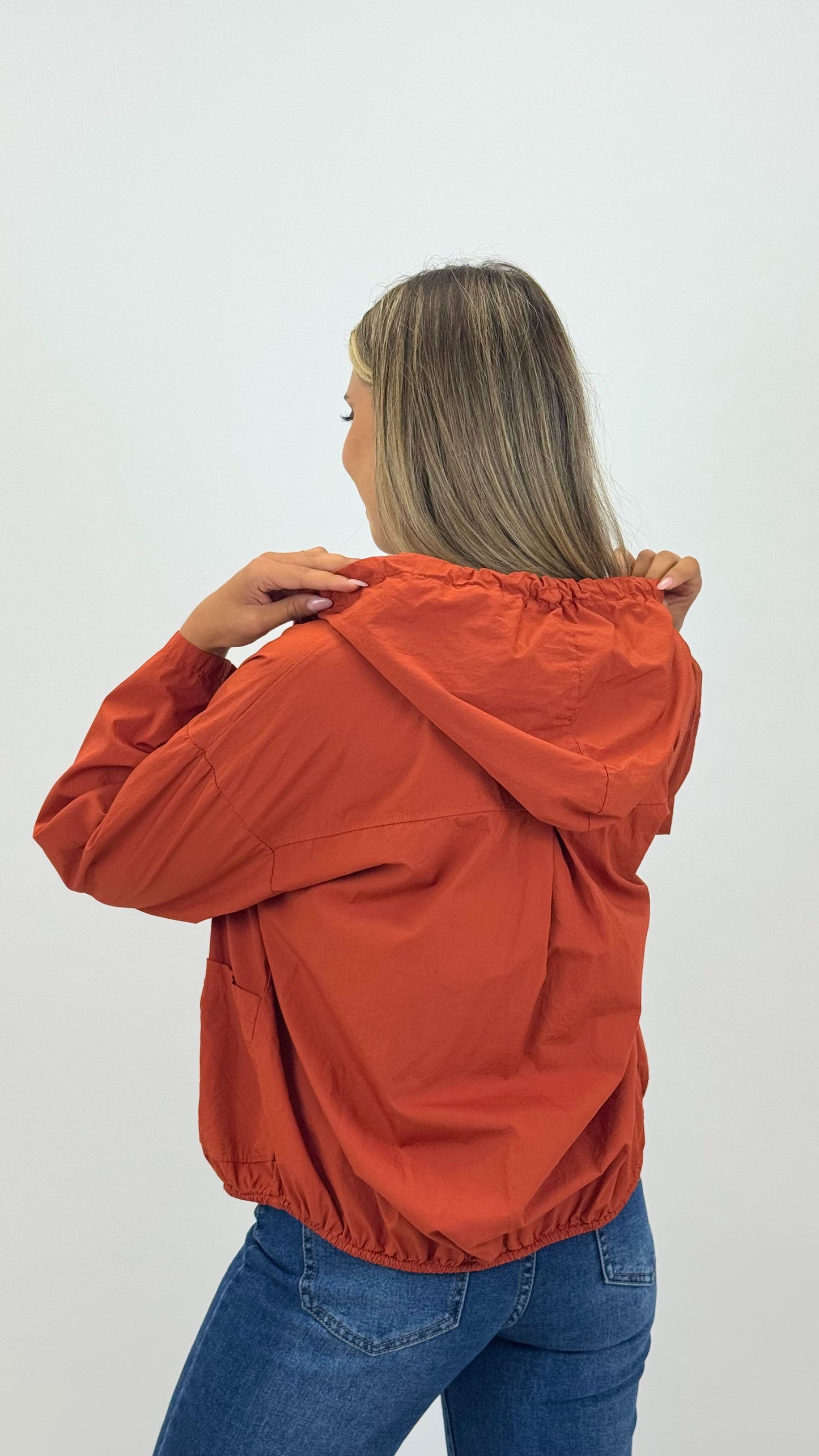 Parka fina em algodão telha