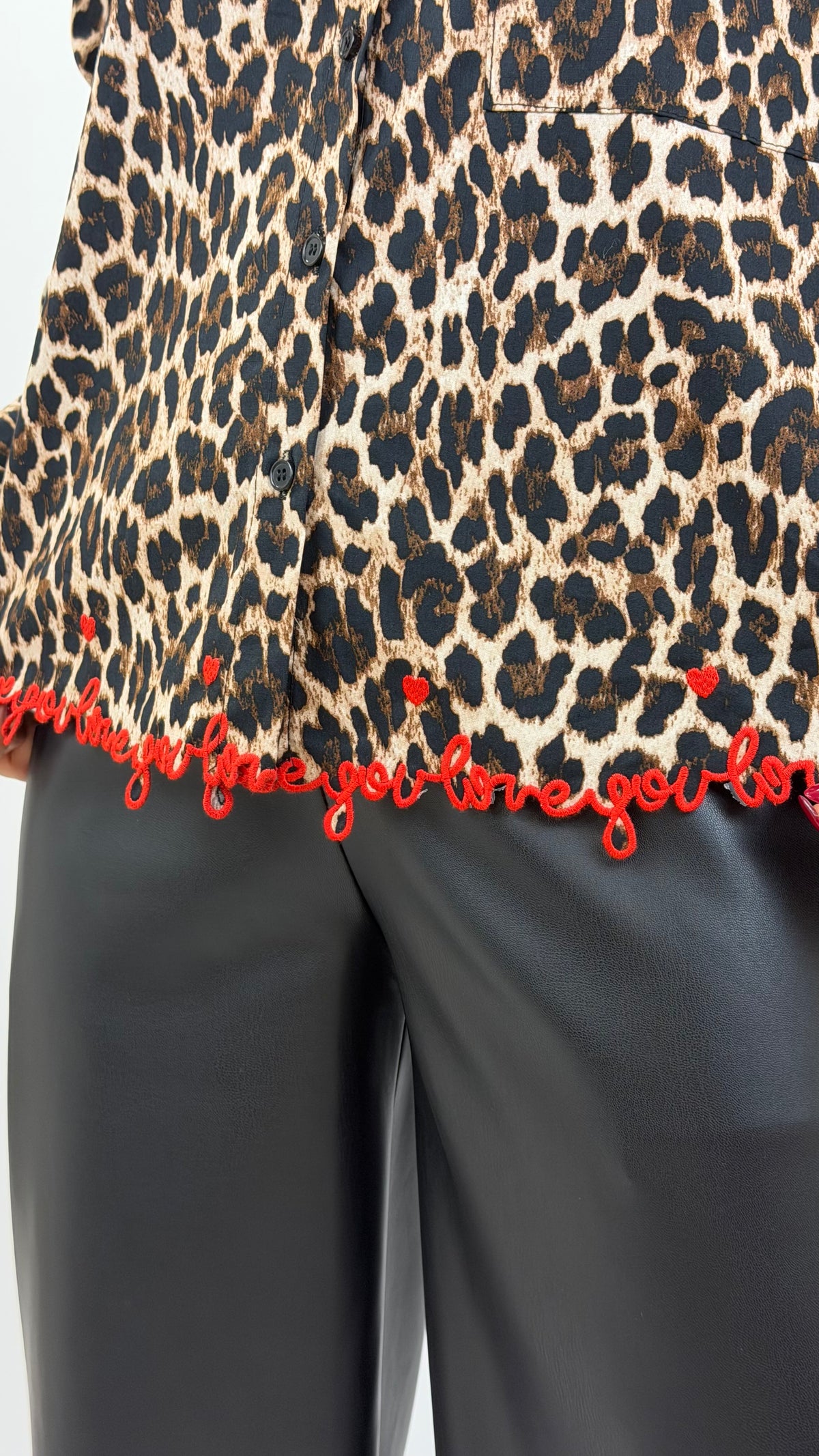 Blusa animal-print "I Love You"