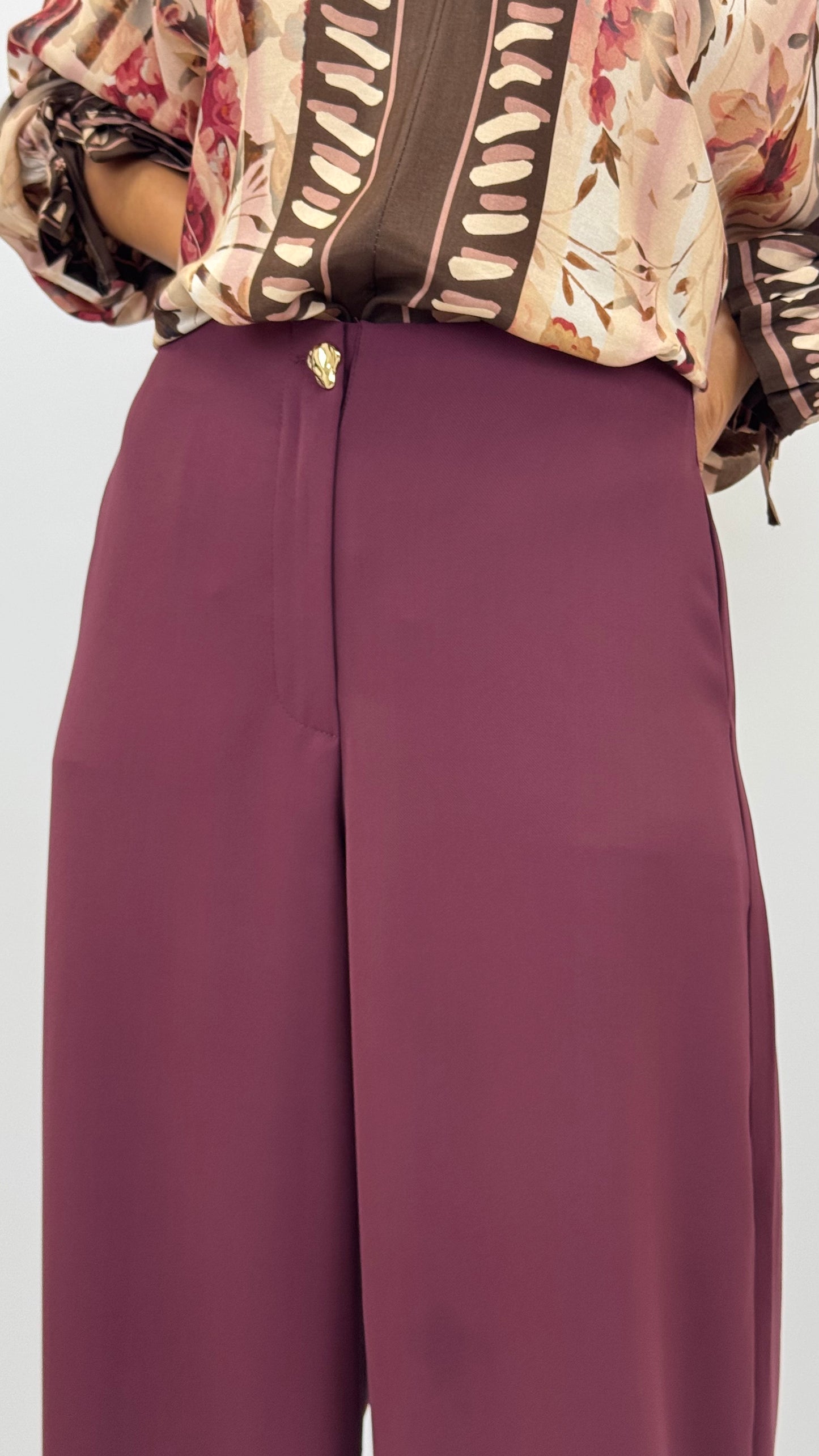 Calça/pantalona cor-vinho