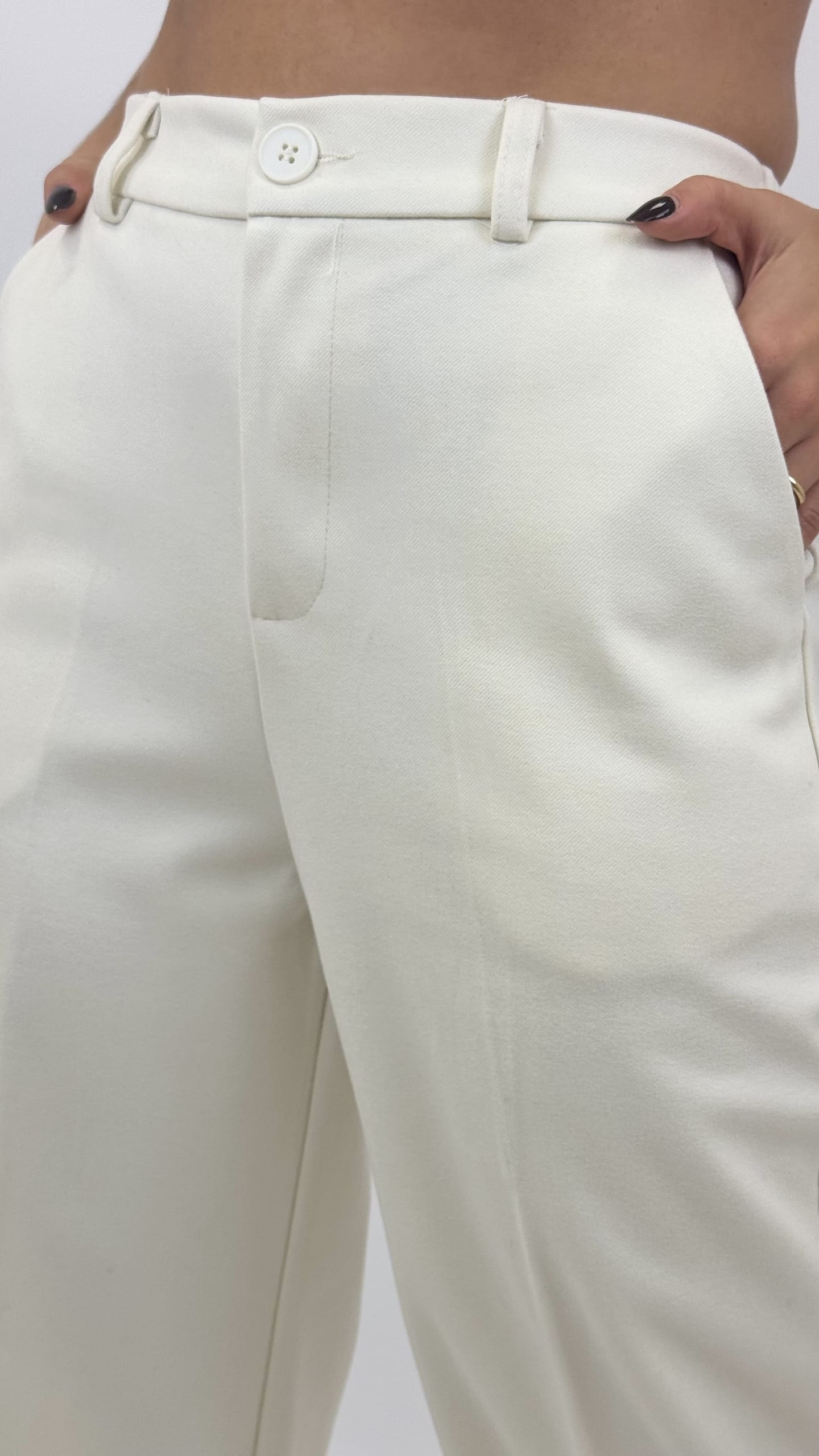 Calça fazenda straight pérola