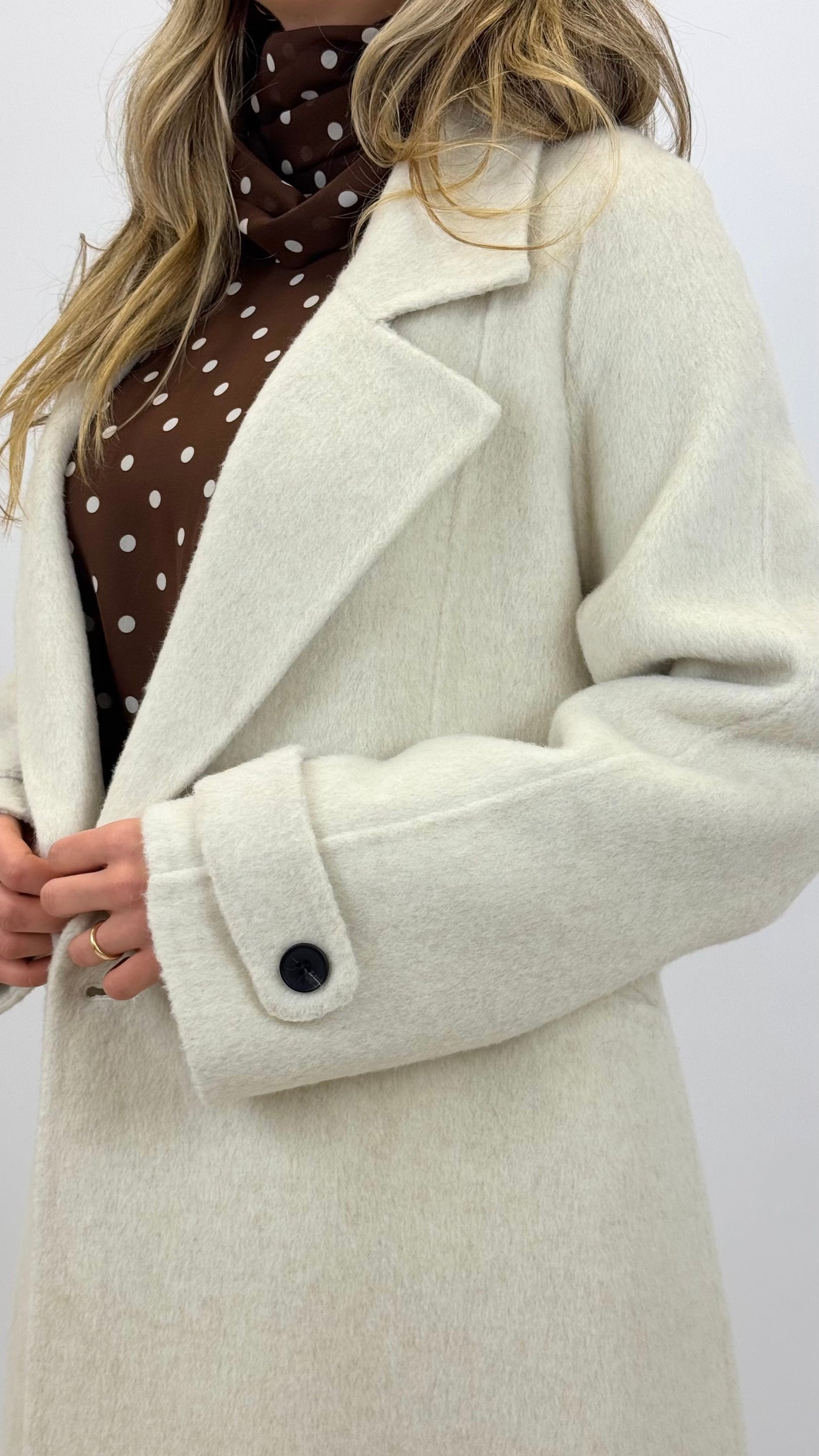 Casaco fazenda lã pérola