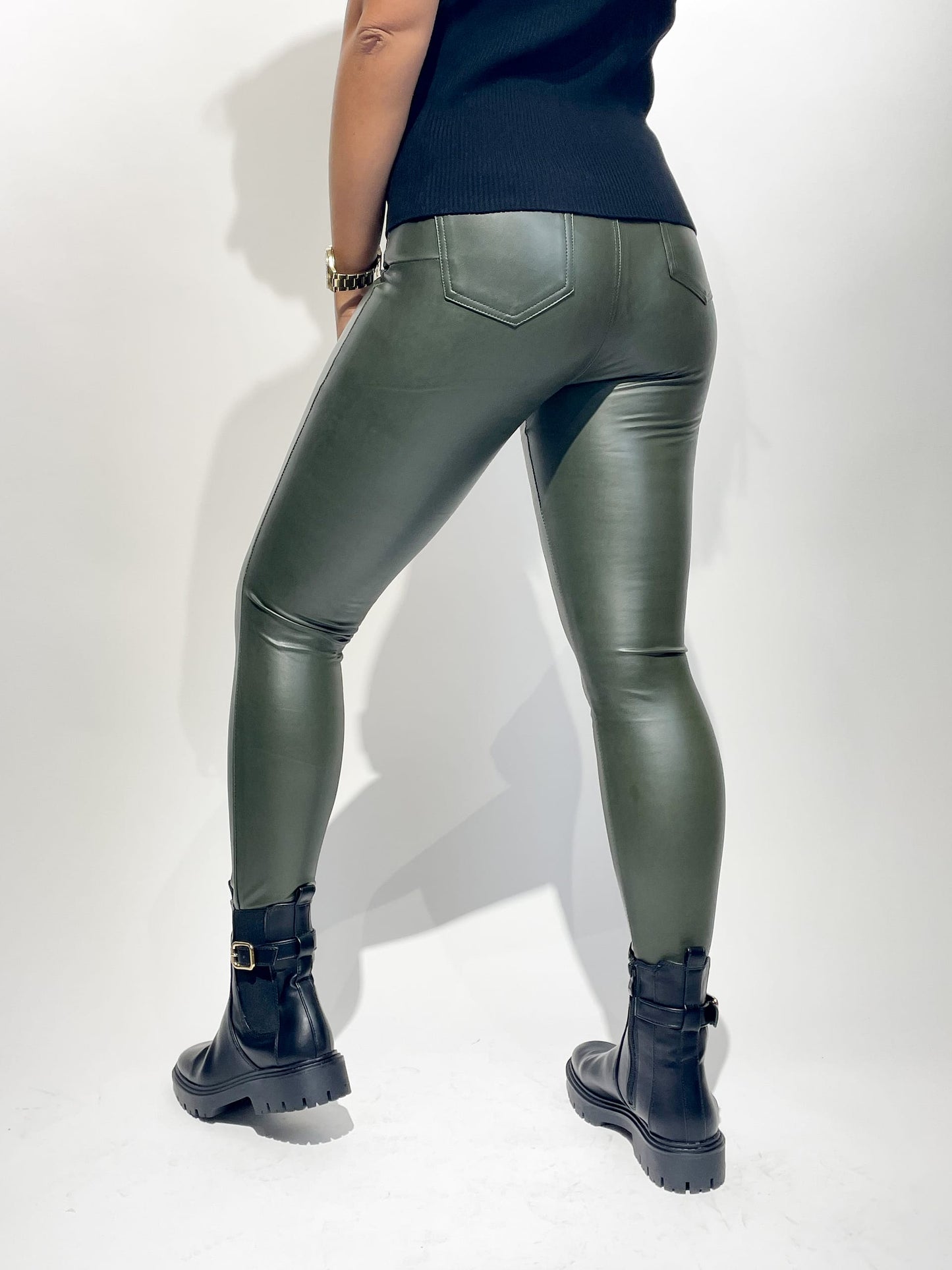 leggins eco-pele cardadas verdes