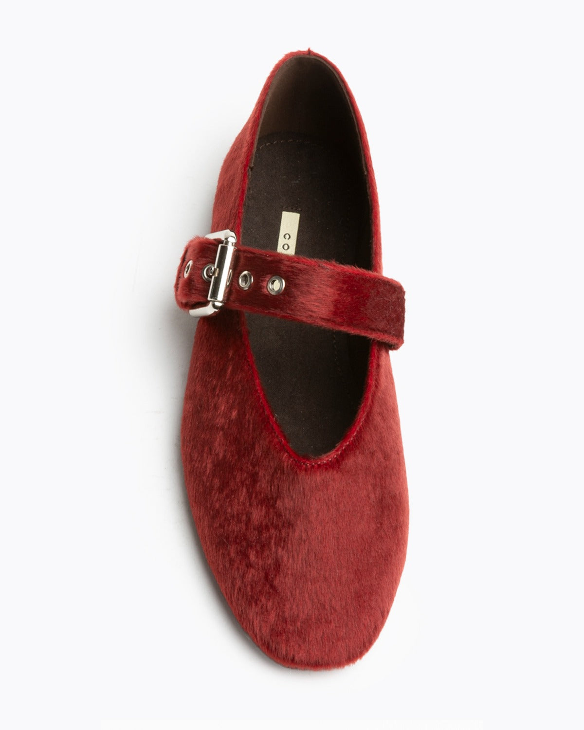 Sapato/sabrina raso pelinho bordeaux