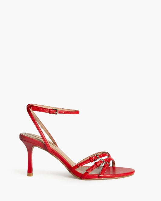 Sandália salto vermelho