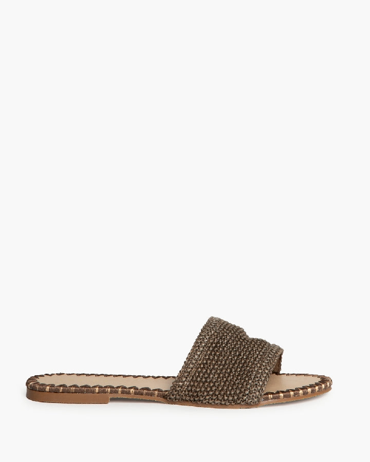 Chinelo croché castanho