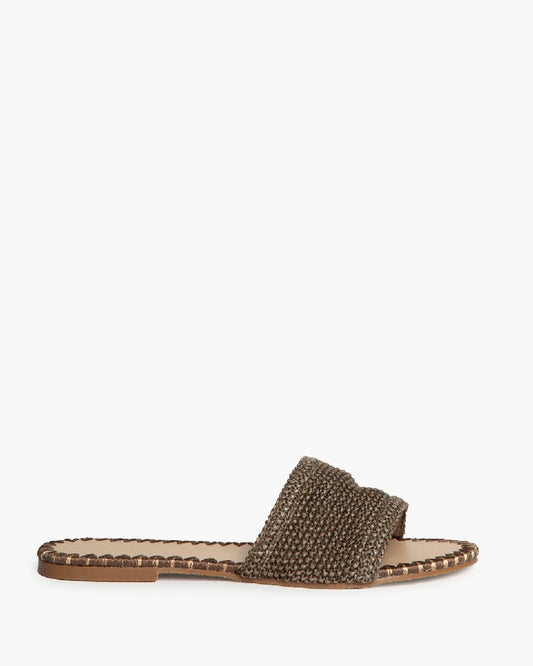 Chinelo croché castanho