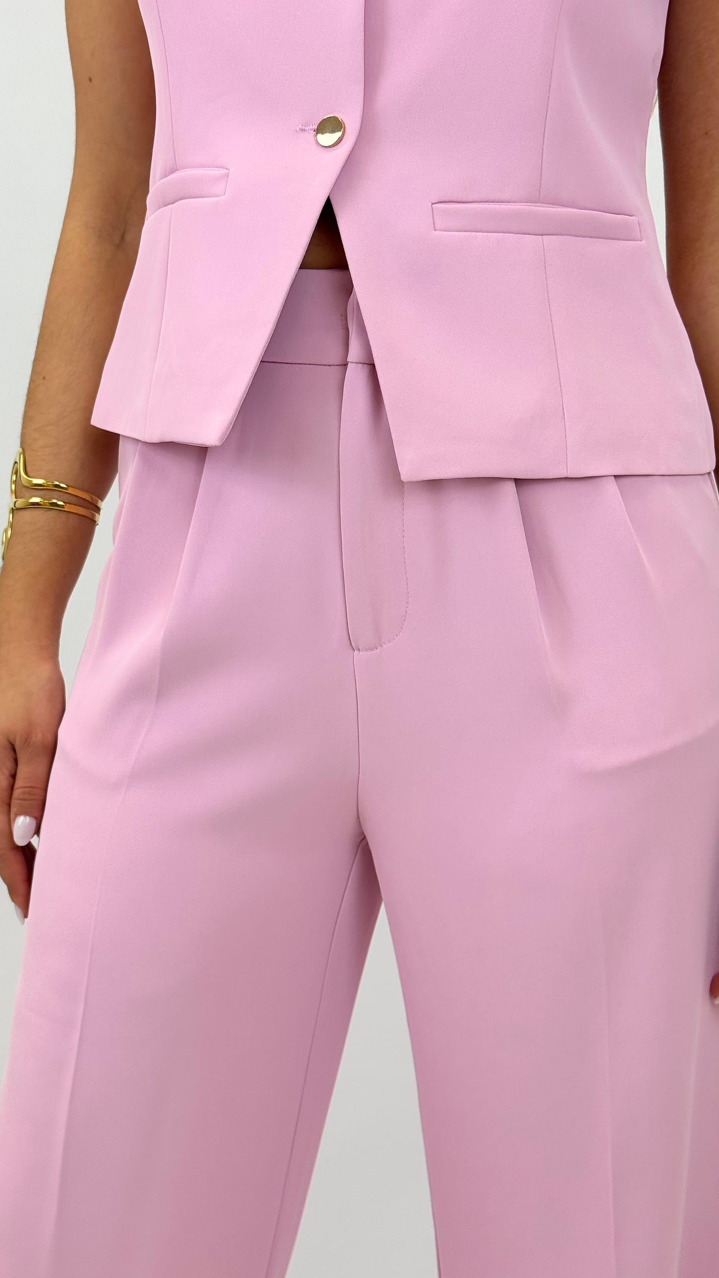 Calça alfaiataria rosa/lilás