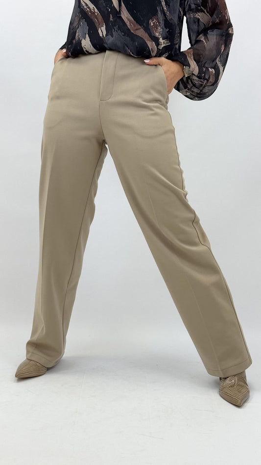 Calça fazenda straight taupe
