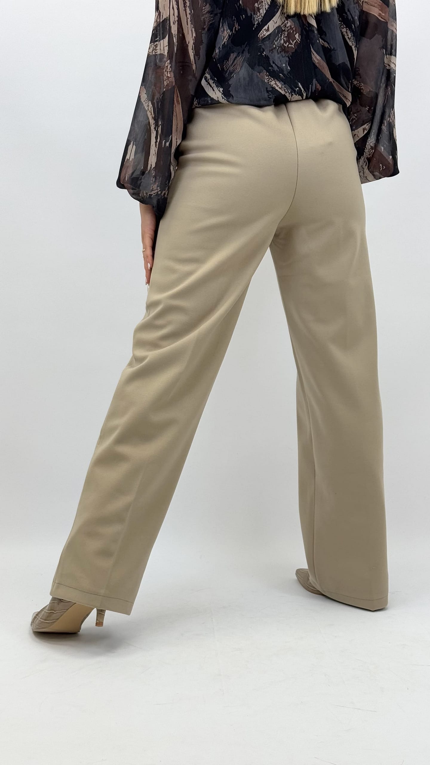 Calça fazenda straight taupe