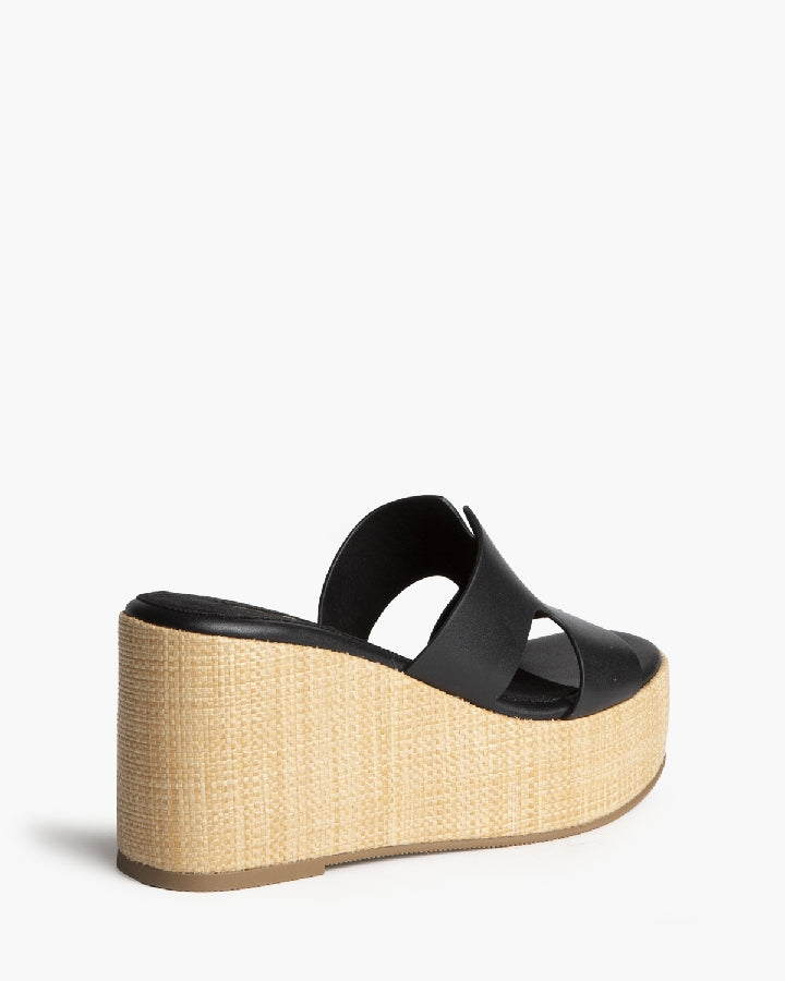 Sandália de plataforma preto