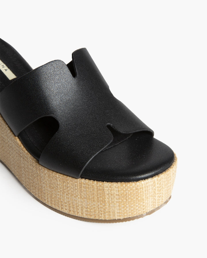 Sandália de plataforma preto