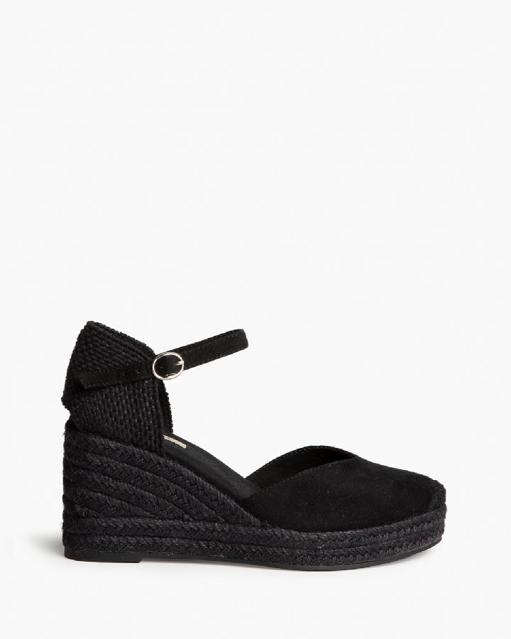 Sandália cunha preto