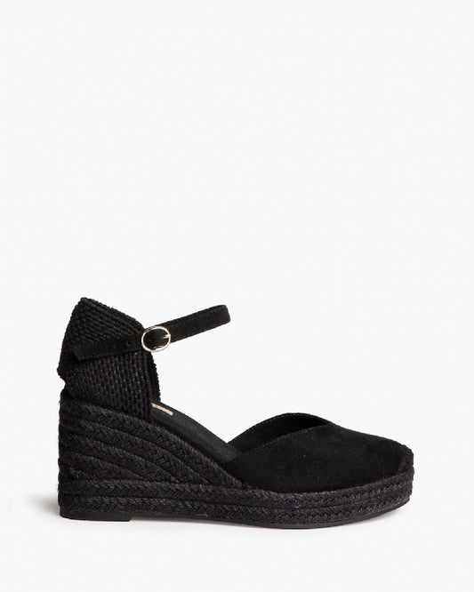 Sandália cunha preto