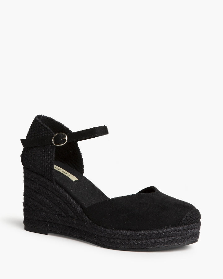 Sandália cunha preto