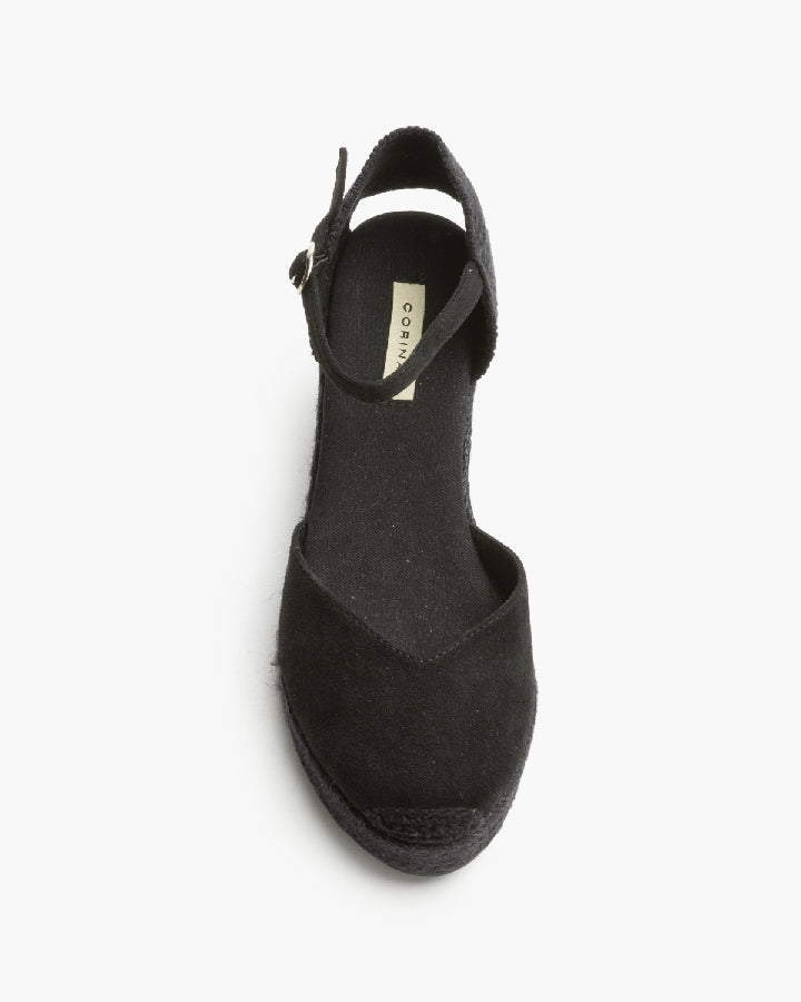 Sandália cunha preto