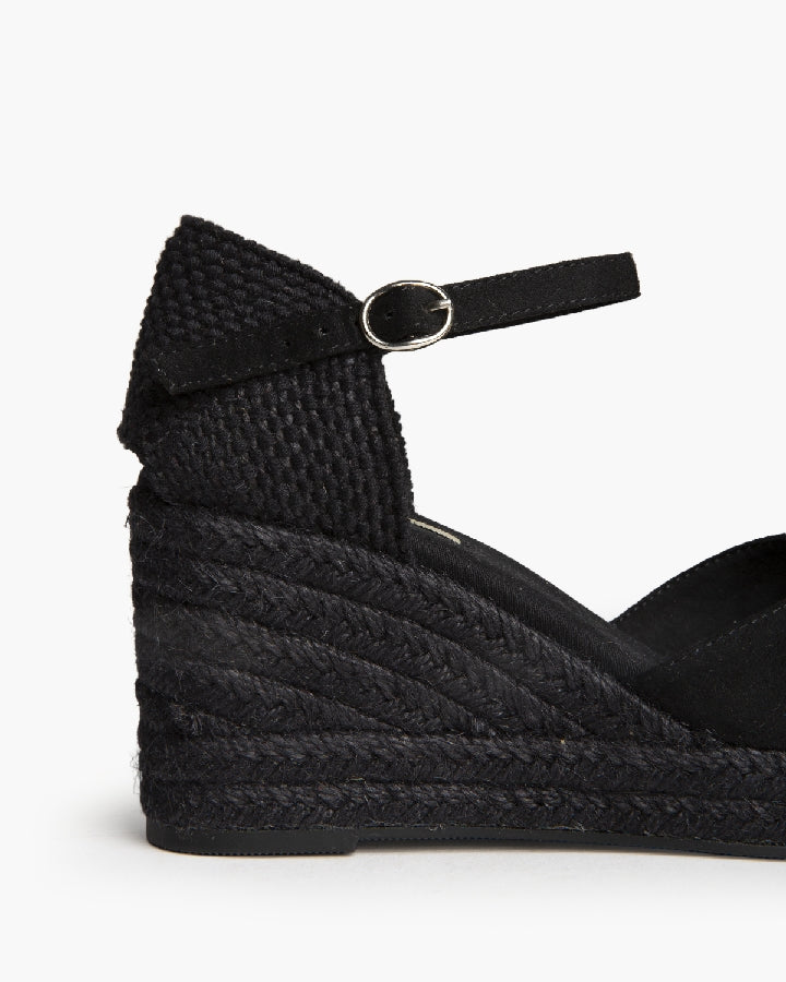 Sandália cunha preto