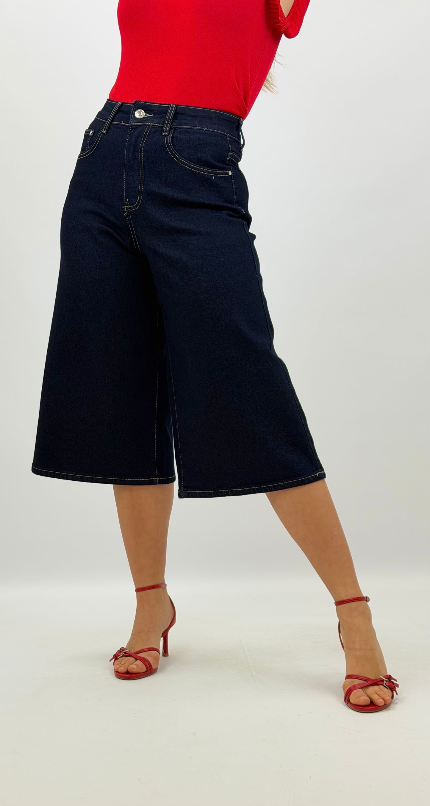 Bermudas elásticas ganga-escura