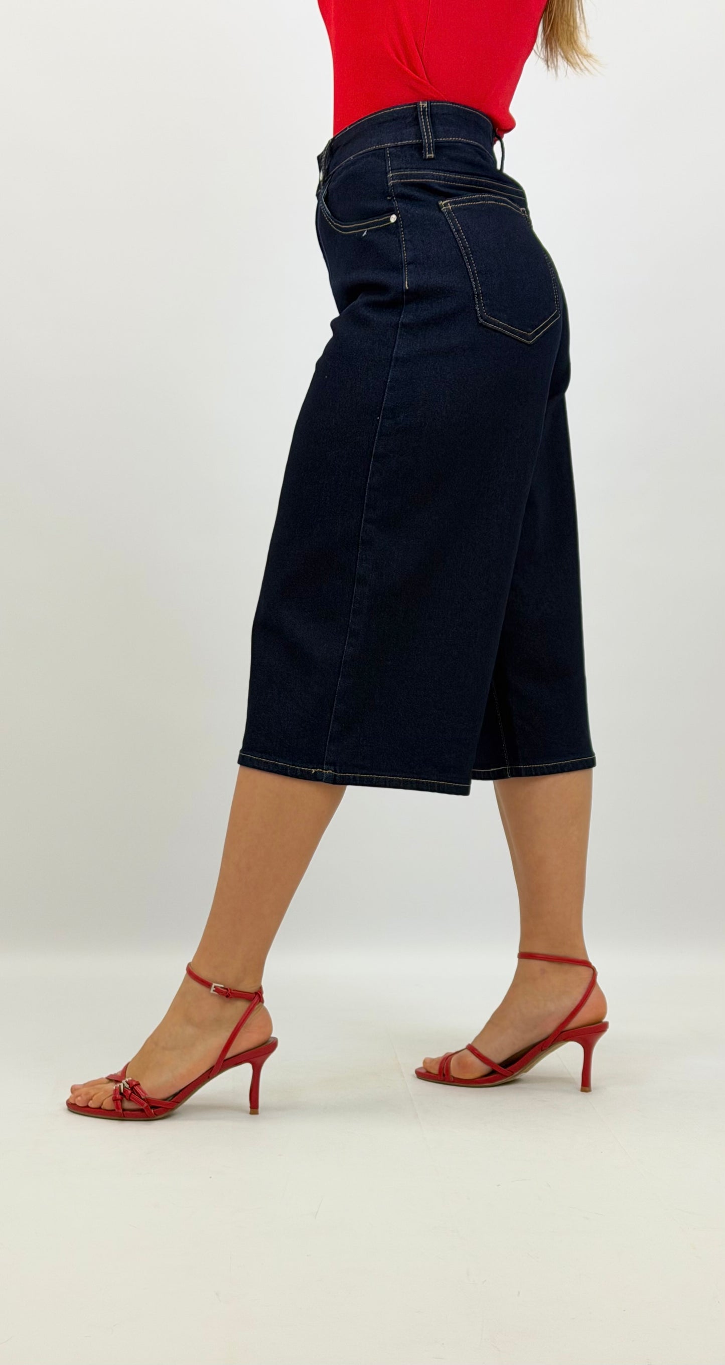 Bermudas elásticas ganga-escura