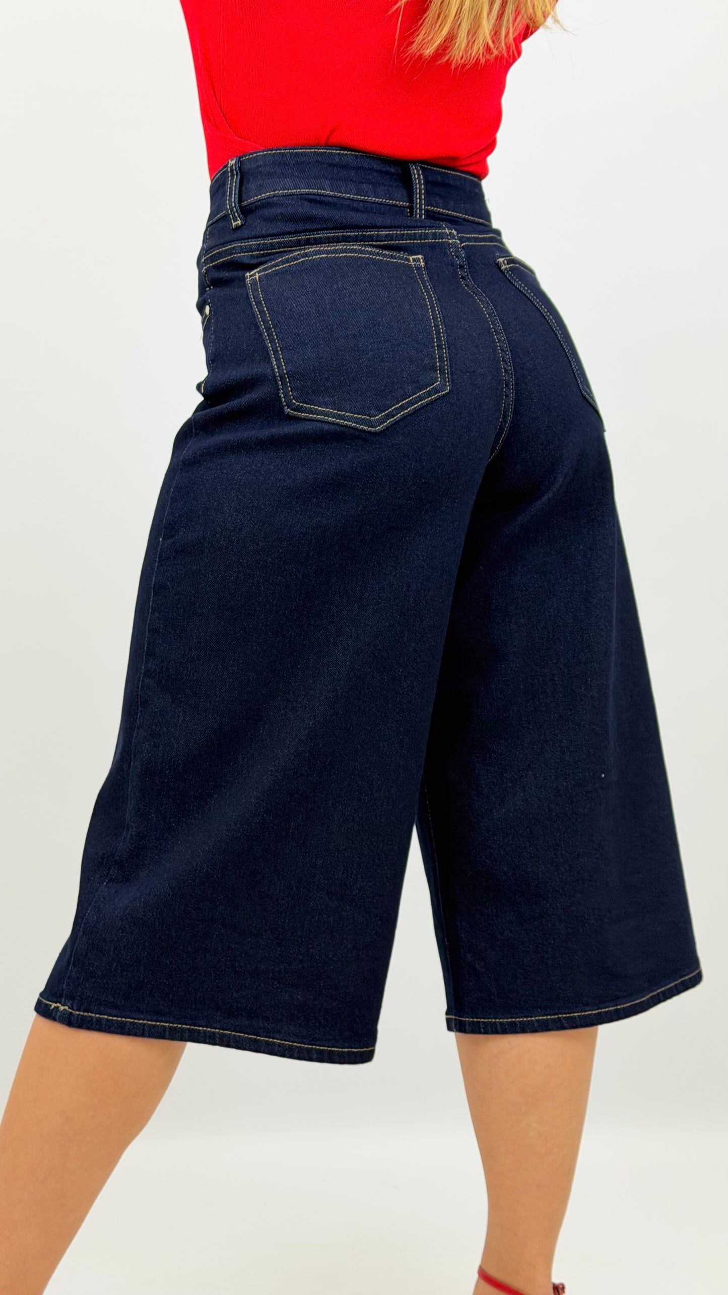 Bermudas elásticas ganga-escura