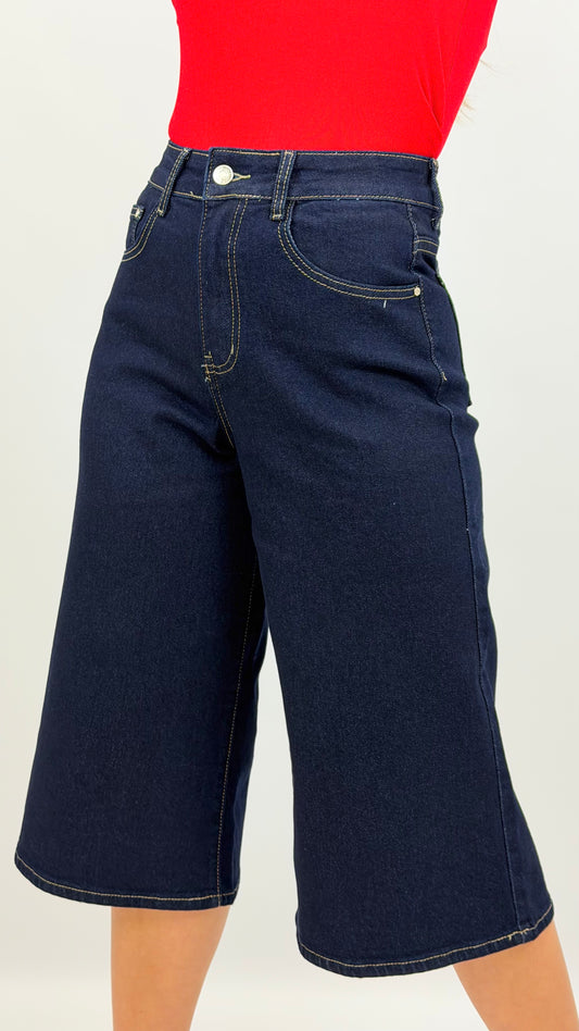 Bermudas elásticas ganga-escura