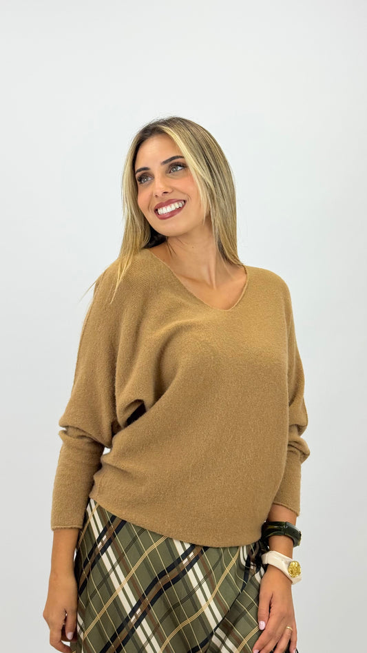 Malha básica fofa camel