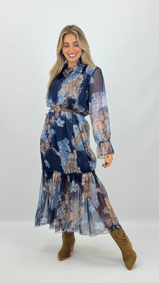 Vestido midi Miracle Blue