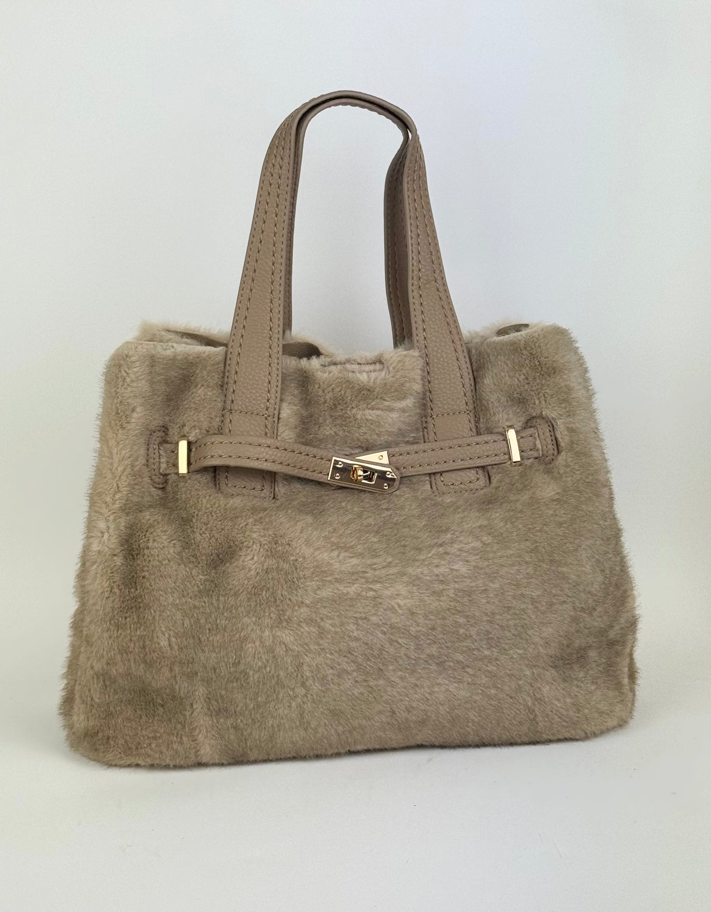 Carteira pelinho bege