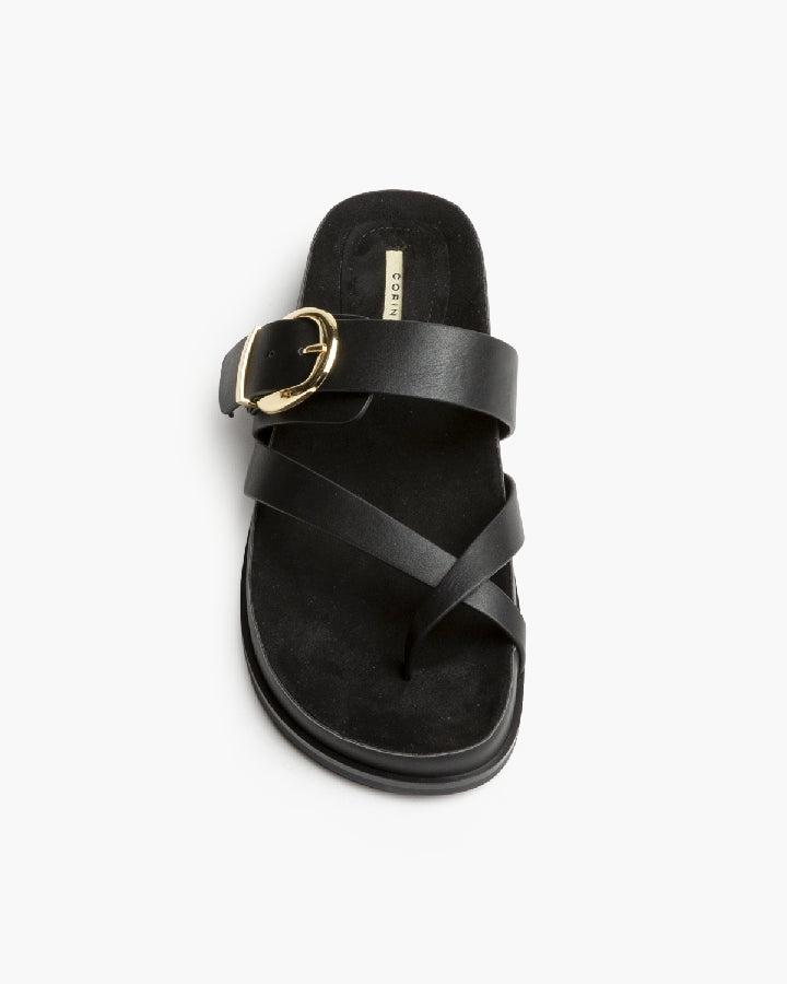 Sandália/chinelo com fivela preto