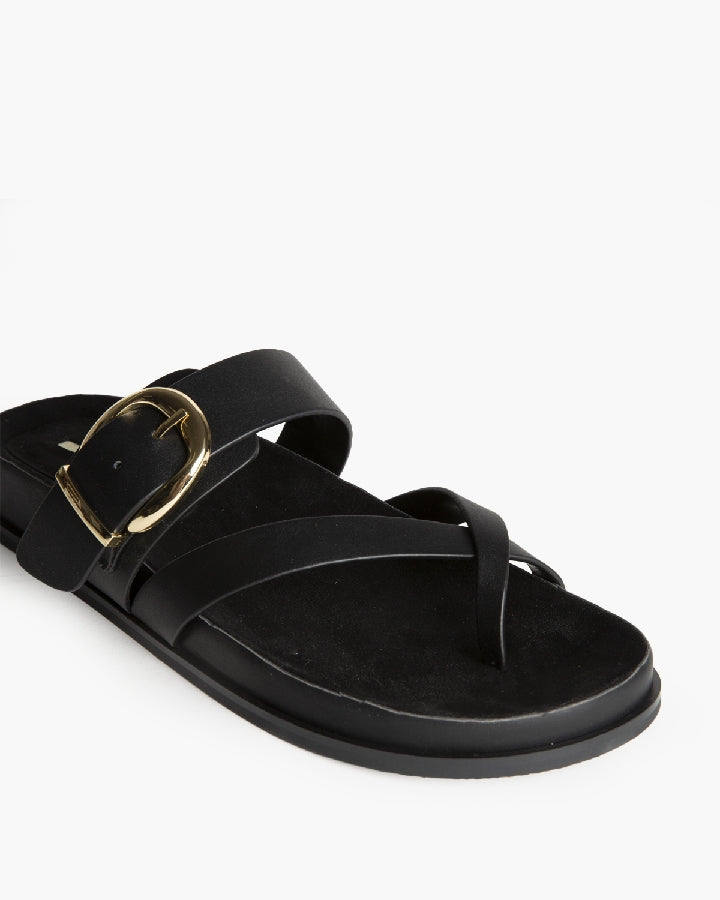 Sandália/chinelo com fivela preto