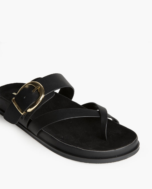 Sandália/chinelo com fivela preto