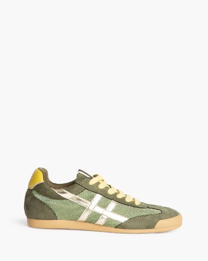Sapatilha verde e amarelo