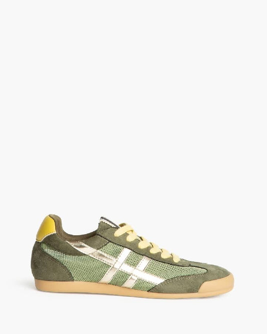Sapatilha verde e amarelo